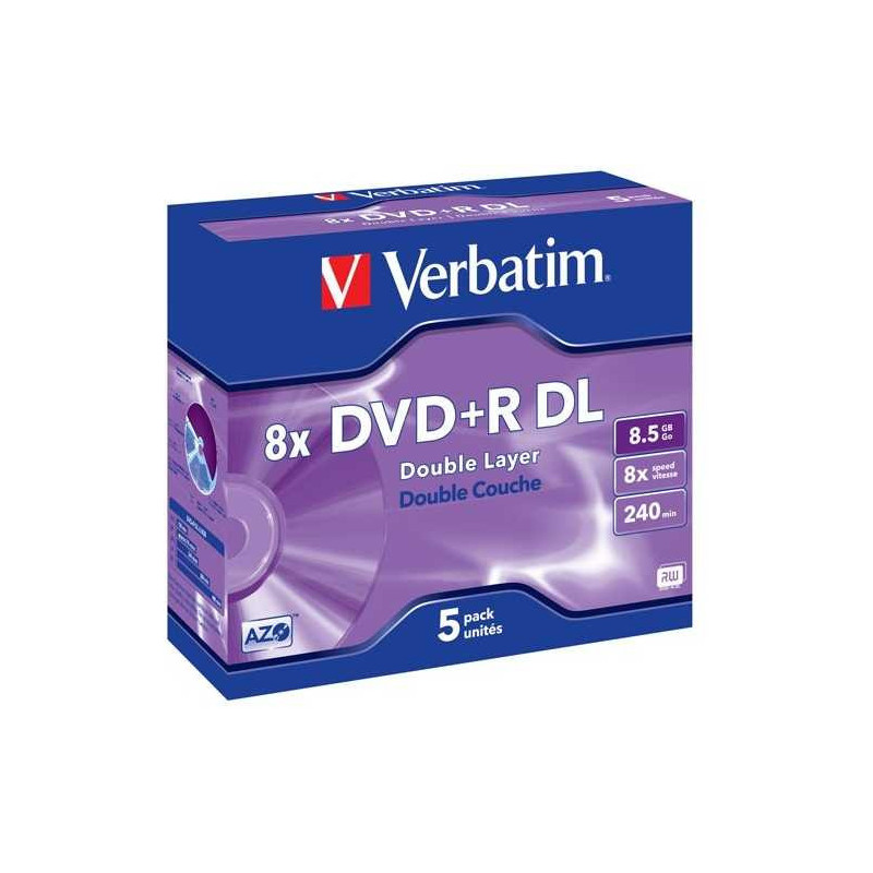 Verbatim DVD+R DL 8.5 GB 8x 5 pcs (43541)
