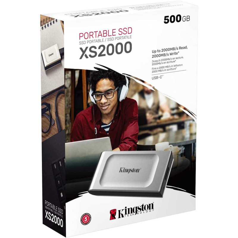 Kingston XS2000 500GB 2.5" Black / Silver SXS2000 / 500G