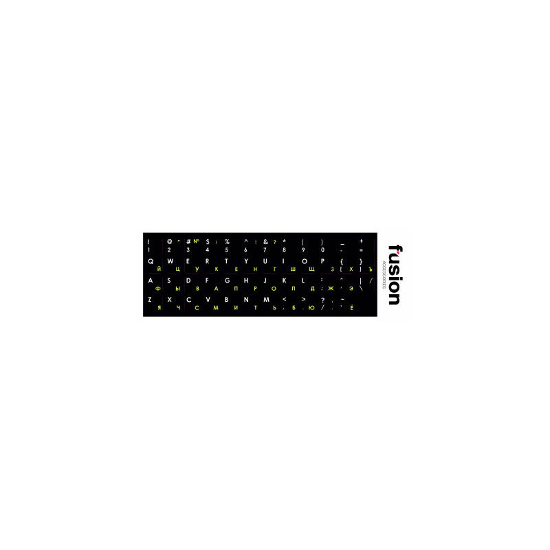 Fusion Accessories Laminated Stickers RU / ENG Yellow