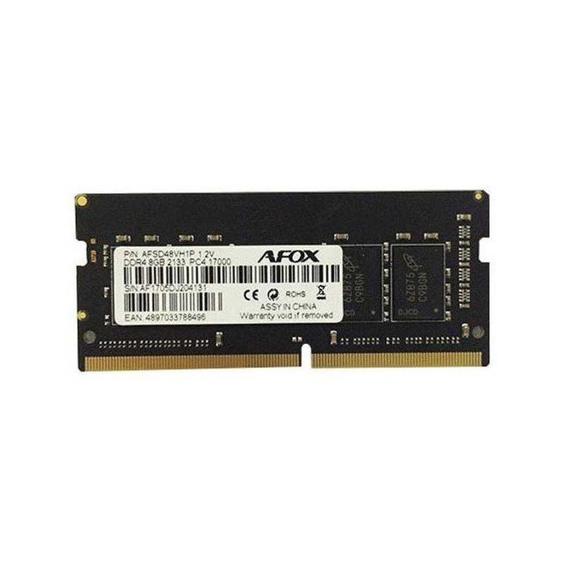 Afox Black 8GB DDR4 2133MHZ SODIMM AFSD48VH1P