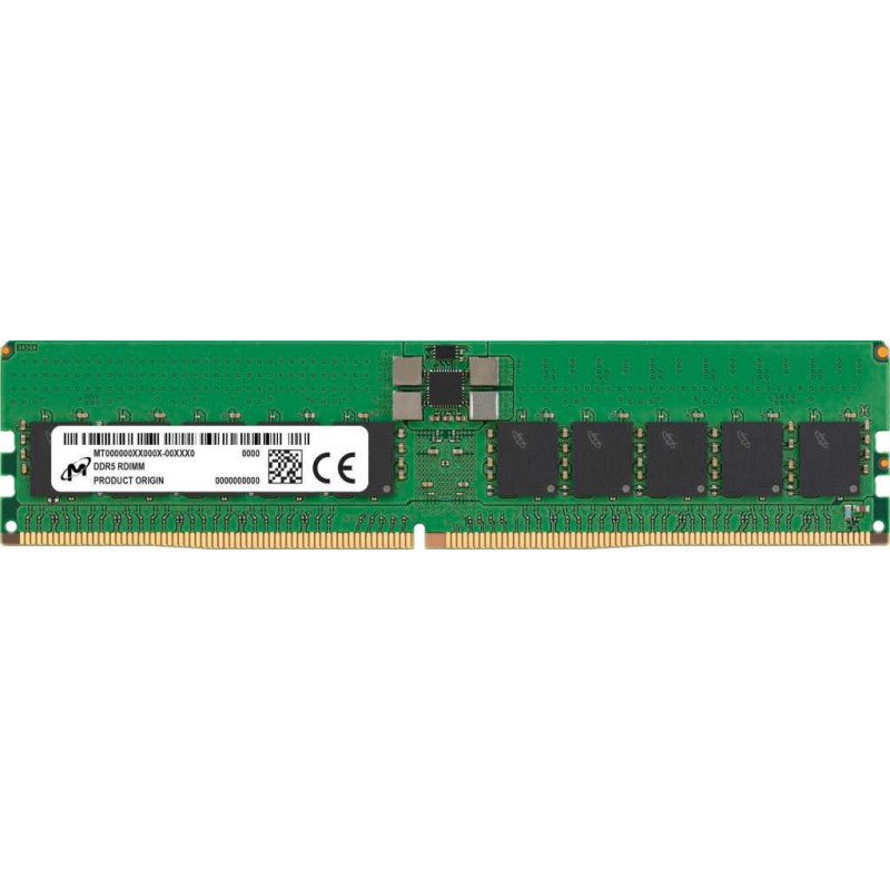 „Micron Green“ 32 GB DDR5 5600 MHz RDIMM MTC20F2085S1RC56BR atmintis