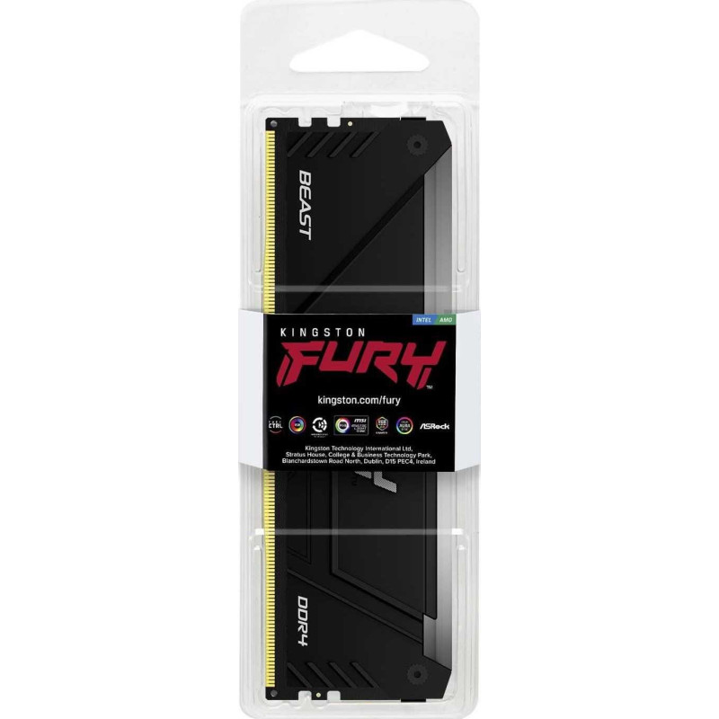 Kingston Fury Beast RGB Black 16GB DDR4 3200MHz 288-Pin DIMM KF432C16BB2A / 16