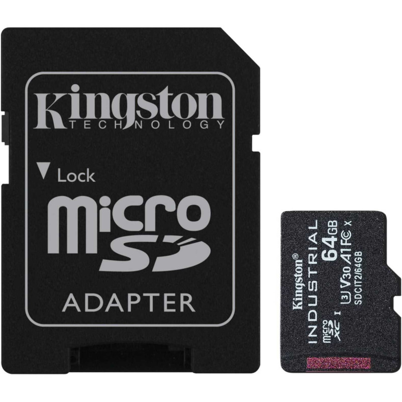 Kingston Industrial Micro SDHC 64GB Class 10 + SD Adapter