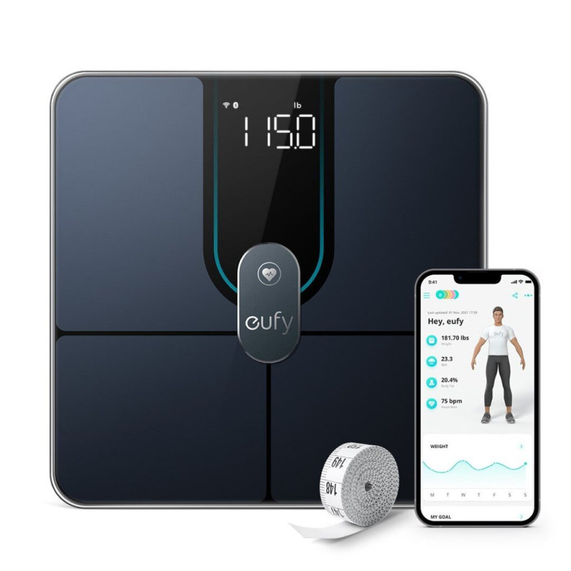 Svarstyklės Eufy Smart Svarstyklės P2 PRO juoda