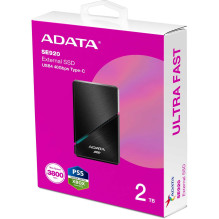 Adata ADATA SE920 2 TB, išorinis SSD (juodas, USB-C 4.0 (40 Gb/s))