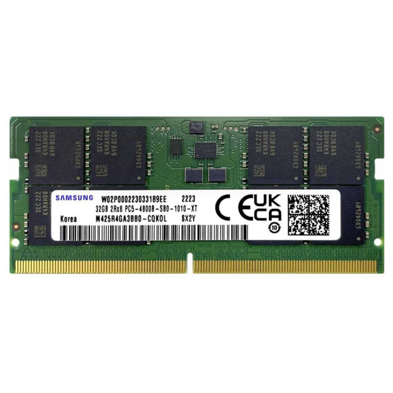 „Samsung Green“ 32 GB DDR5 4800 MHz SO-DIMM M425R4GA3BB0-CQK atmintis
