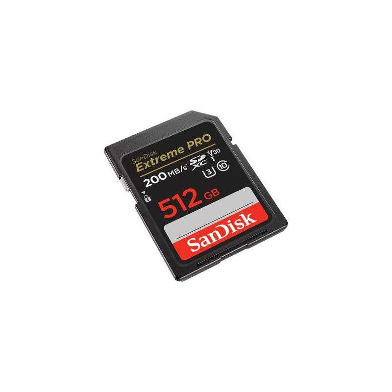 Sandisk Extreme PRO 512 GB SDXC, memory card (black, UHS-I U3,