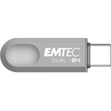 Emtec 64GB D280 Dual USB-A / USB-C Silver Emtec 64GB D280 Dual USB-A / USB-C Silver