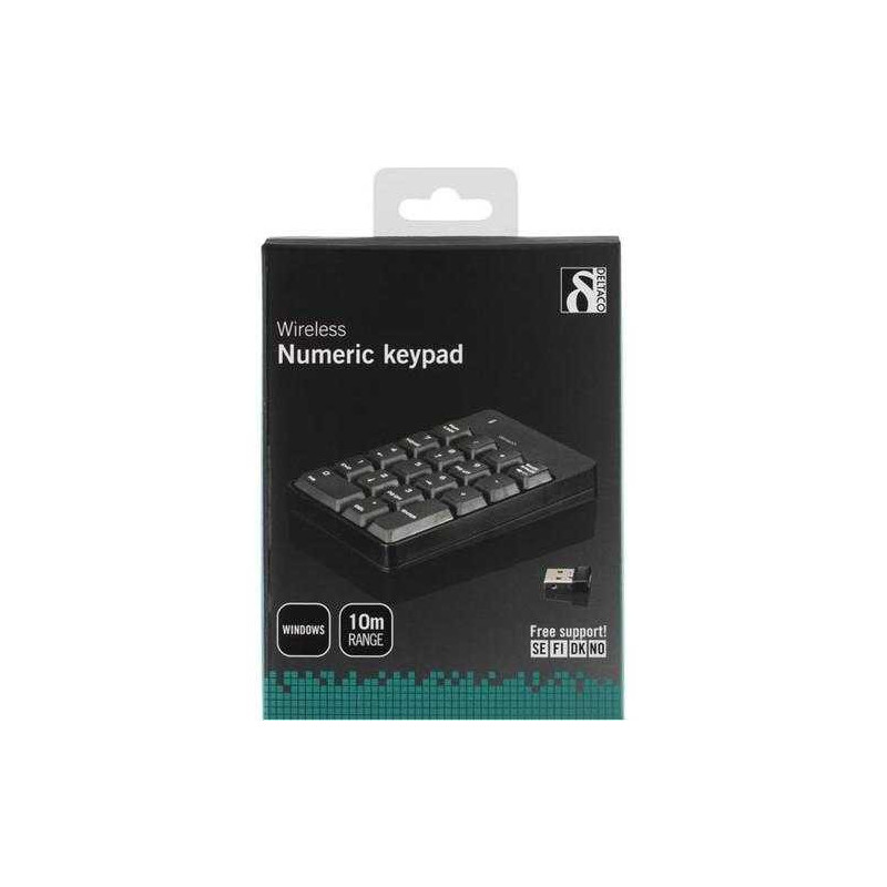 Deltaco TB-144 Wireless Numpad Black