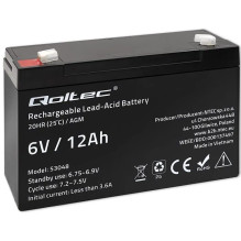 Qoltec AGM Battery 6V 12Ah...