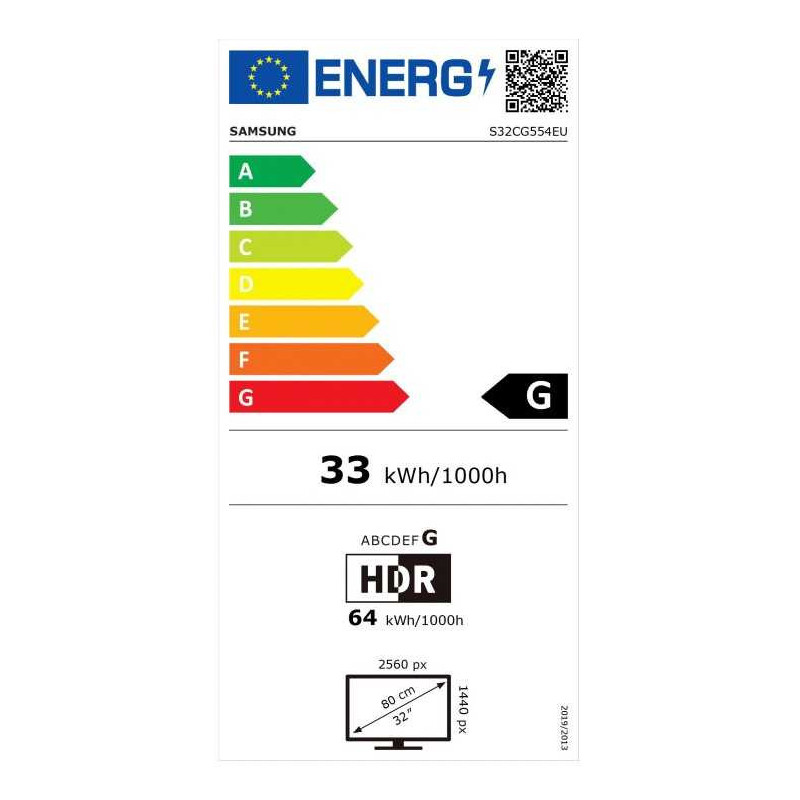 „Samsung Odyssey G5 LS32CG554EUXEN“ 32 colių VA 16:9 lenktas monitorius
