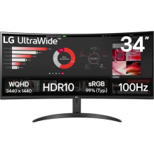 LG UltraWide 34WR50QK-B 34" VA 21:9 Curved