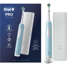 „Oral-B D305.513.3 Pro Series 1“ Karibų mėlyna + kelioninis dėklas „Oral-B D305.513.3 Pro Series 1“ Karibų mėlyna + kelioninis dėklas