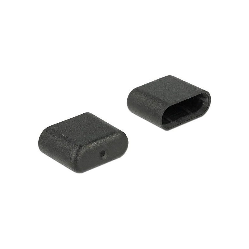 DeLOCK 64008 USB C tipo apsauginis dangtelis, juodas, 10 vnt.