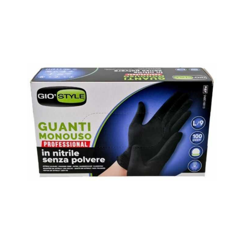 GIO`STYLE Disposable Gloves 100pcs L Black