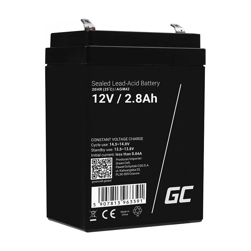 Green Cell AGM25 Sealed Lead Acid Battery 75Ah 12V