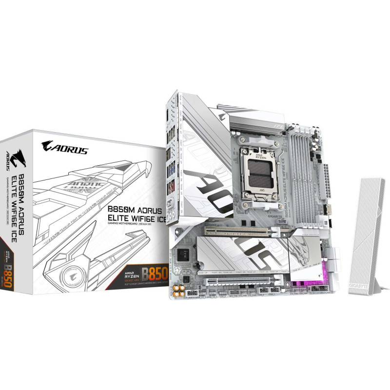 „Gigabyte B850M Aorus Elite WIFI6E ICE“ pagrindinė plokštė