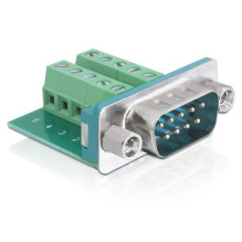 DeLOCK 65269 D-Sub 9-pin vīrišķais savienotājs zaļš / sudrabs
