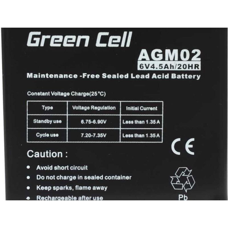 Green Cell AGM02 6V 4.5Ah
