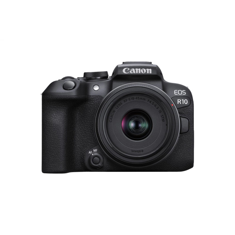 Canon EOS R10 + RF-S 18-45mm F4.5-6.3 IS STM Mirrorless Camera 24.2 MP CMOS 6000 x 4000 pixels Black