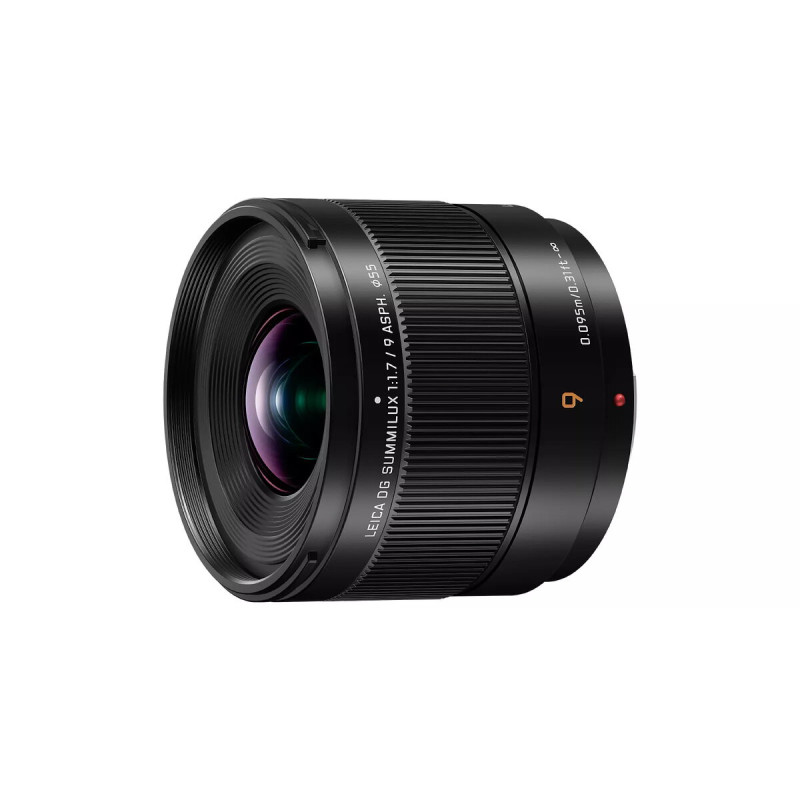 Panasonic H-X09 (LEICA DG SUMMILUX 9mm F1.7) ultra wide angle lens 12 elements 0.25x Black