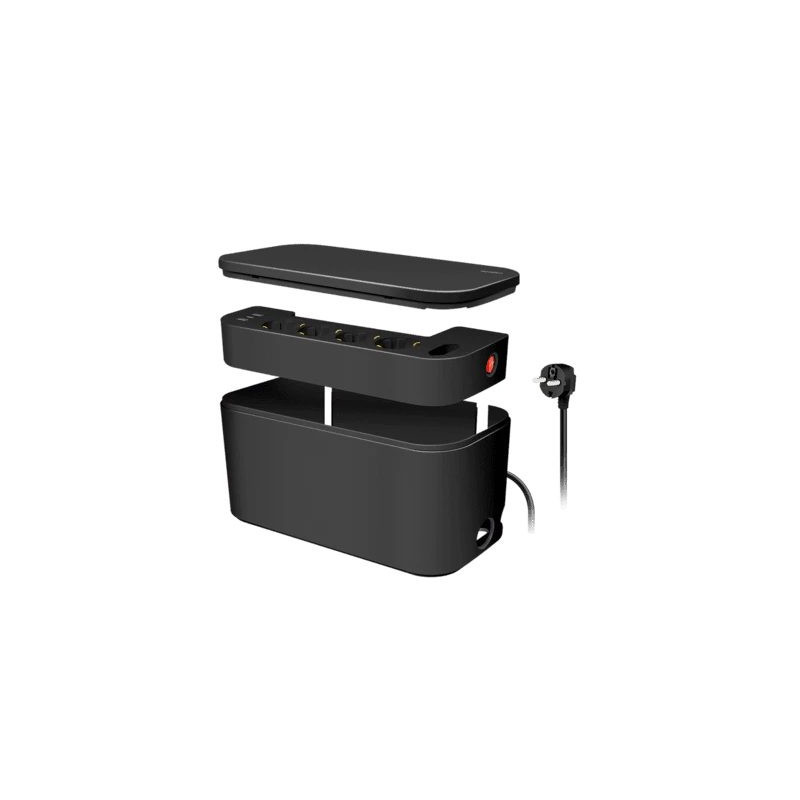 LogiLink LPS282U prailgintuvas, 4 apsauginiai lizdai, 2 USB-A, 1 USB-C, juodas