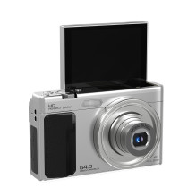 XREC C89 digitālā fotokamera, 4K / 30 kadri / s, 10× optiskā tālummaiņa, 3,2 collu pagriežams LCD, sudraba
