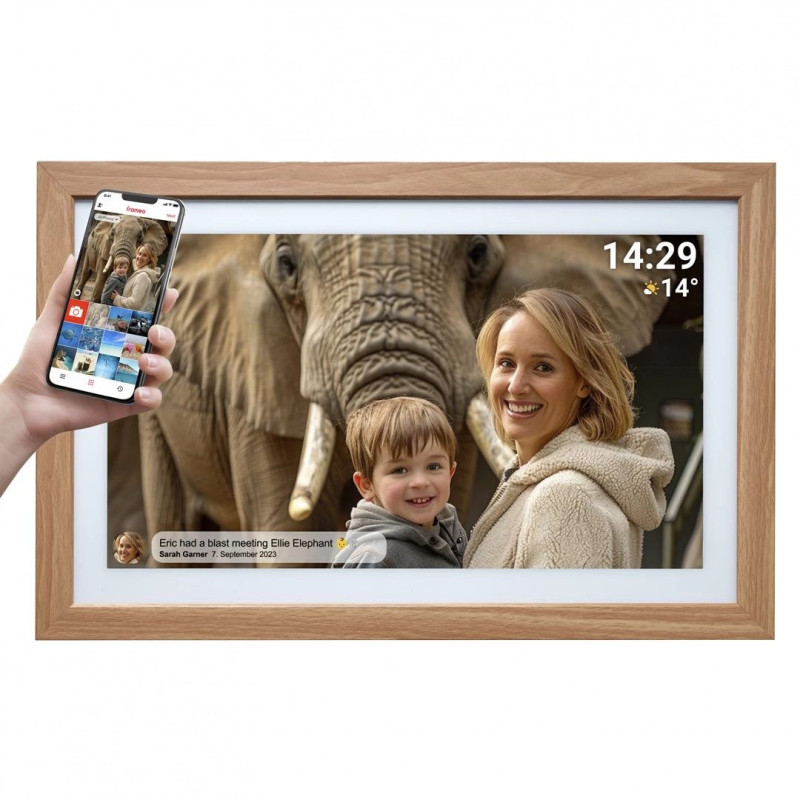 Denver PFF-2162LW digitālais foto rāmis gaiši brūns 54,6 cm (21,5 inch) skārienekrāns Wi-Fi