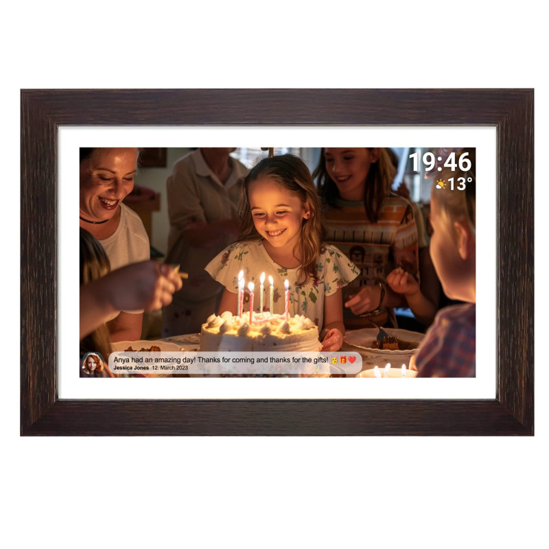 Denver PFF-1543DW digitālais foto rāmis Brūns 39.6 cm (15.6) Skārienekrāns Wi-Fi