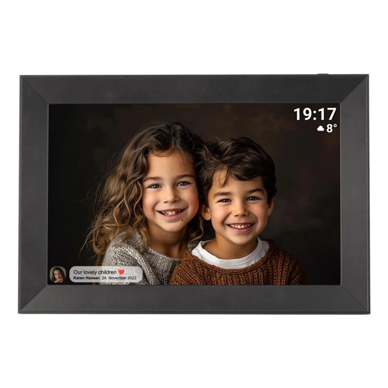 Denver PFF-1012 digitālais foto rāmis Melns 25.6 cm (10.1 inch) Skārienekrāns Wi-Fi