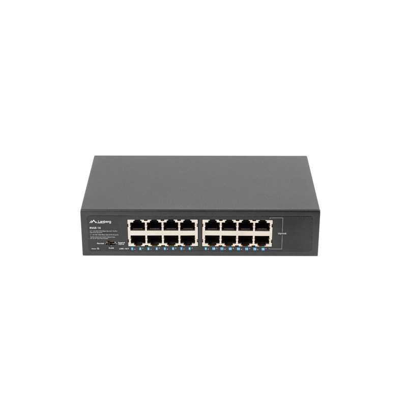 „Lanberg“ komutatorius 16x 1Gb Rack 10" / 19" juodas