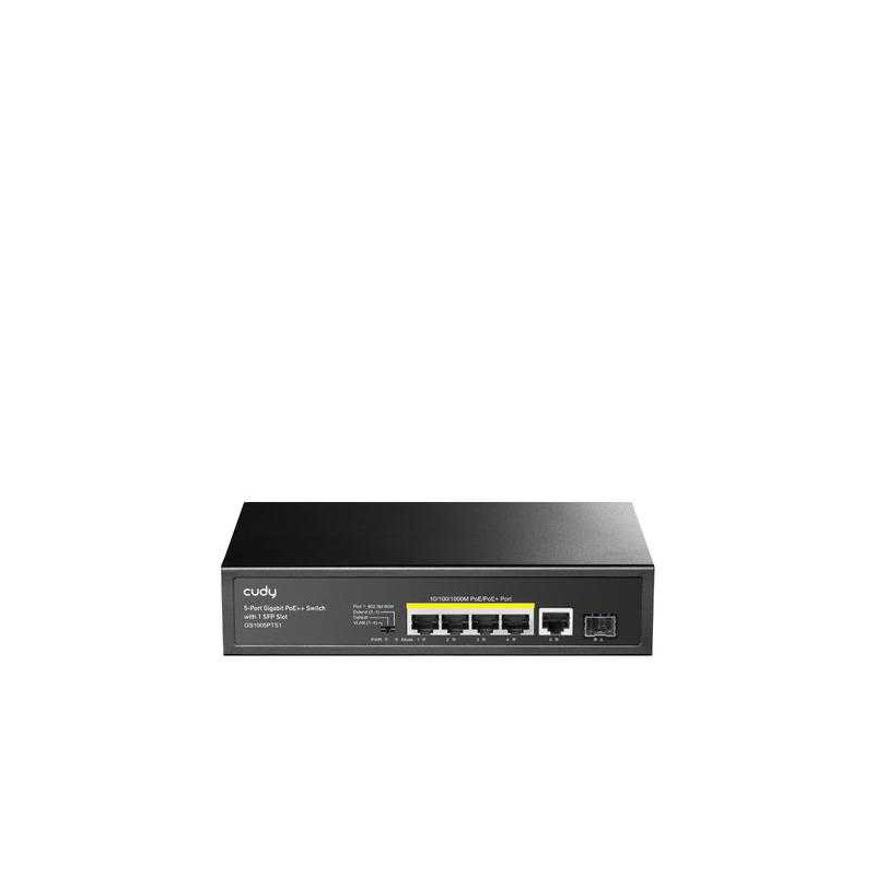 CUDY GS1005PTS1 tinklo komutatorius Gigabit Ethernet PoE Juodas