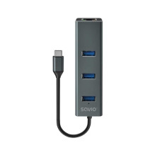 Savio USB hub 3-port USB-C...