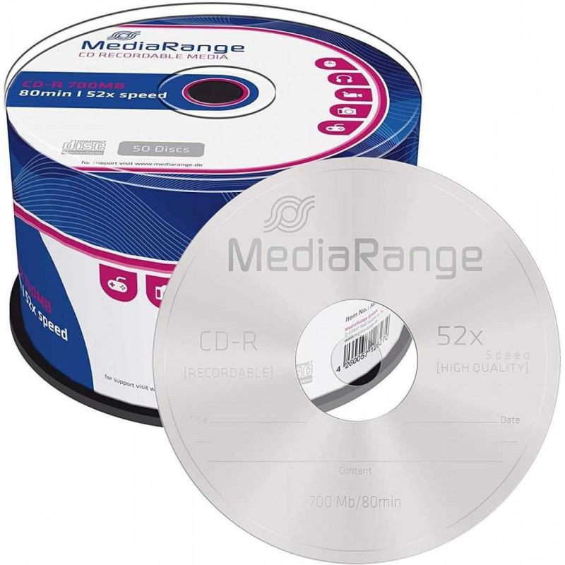 MediaRange CD-R 700MB 80 min. 52x (Cake 50)