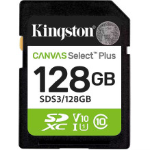 „Kingston“ 128 GB SDXC „Canvas Select Plus“ Gen3 SDS3 / 128 GB