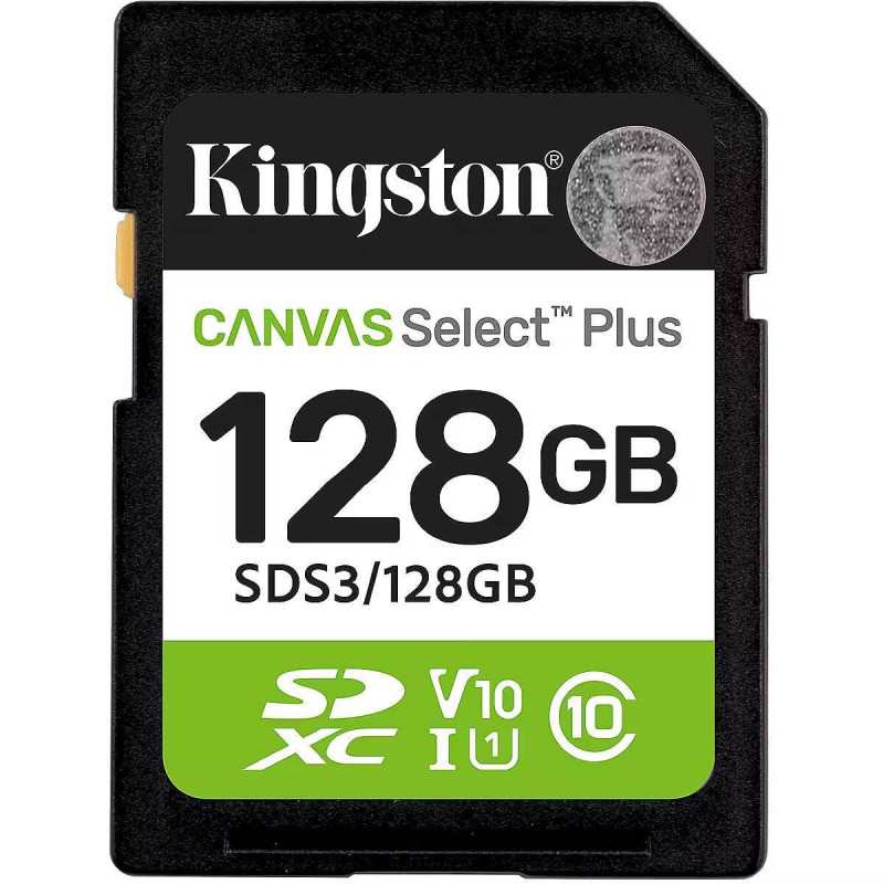 „Kingston“ 128 GB SDXC „Canvas Select Plus“ Gen3 SDS3 / 128 GB