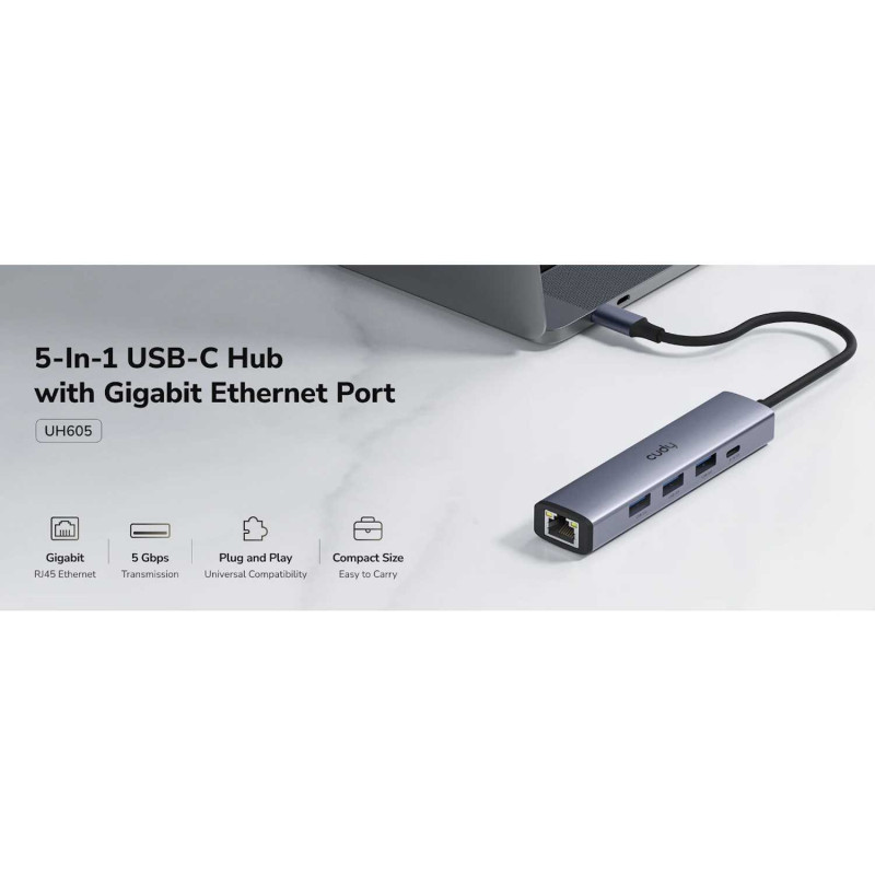CUDY UH605 šakotuvas USB-C