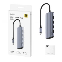 CUDY UH500 šakotuvas USB-C...