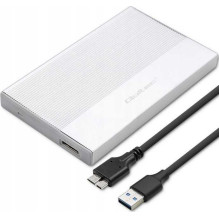 Qoltec Aluminium Enclosure 2.5" SATA USB 3.0 Silver 52278 Qoltec Aluminium Enclosure 2.5" SATA USB 3.0 Silver 52278