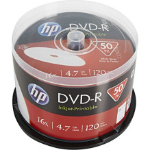 HP DME00025WIP-3 DVD-R spausdinamas diskas, 4,7 GB, 16 vnt., 50 vnt. pakuotė