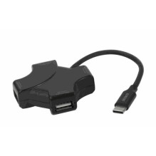 Deltaco HUB205 USB-C Black