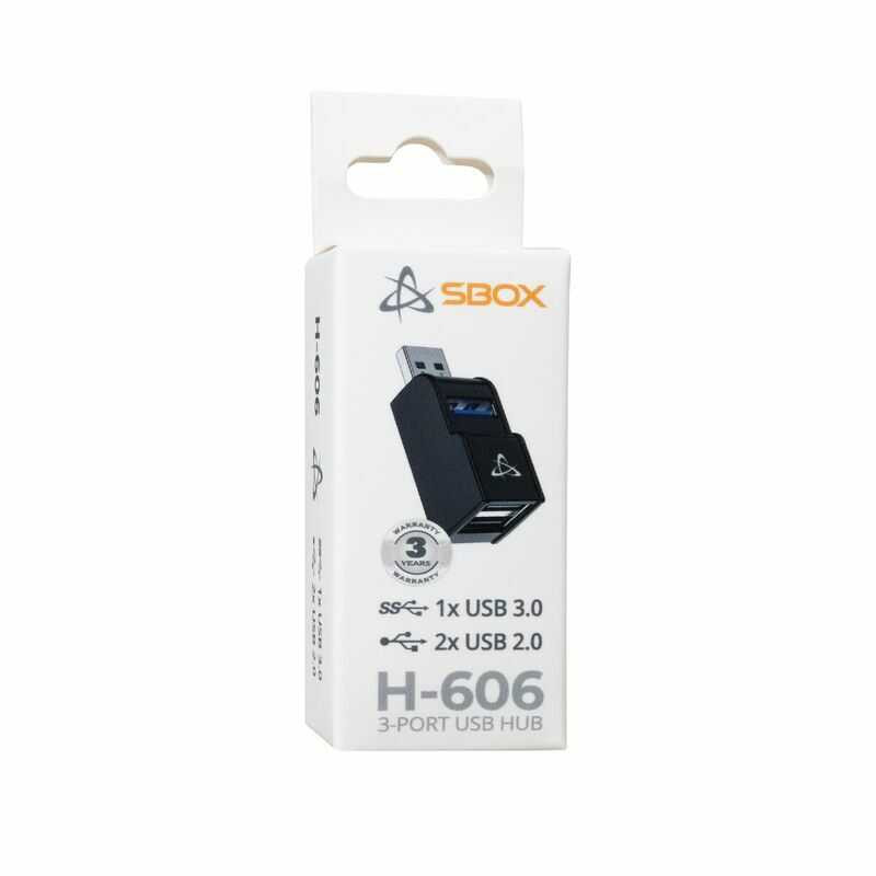 Sbox H-606 3 Port USB-A (1x 3,0, 2x 2,0)