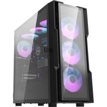 „DarkFlash DK431“ juodas + 4 ventiliatoriai