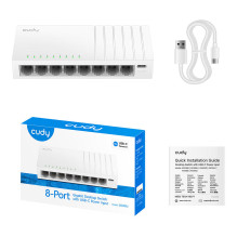GS108U Netzwerk-Switch 8-Port, Unmanaged, 8x Gigabit RJ45 GS108U Netzwerk-Switch 8-Port, Unmanaged, 8x Gigabit RJ45