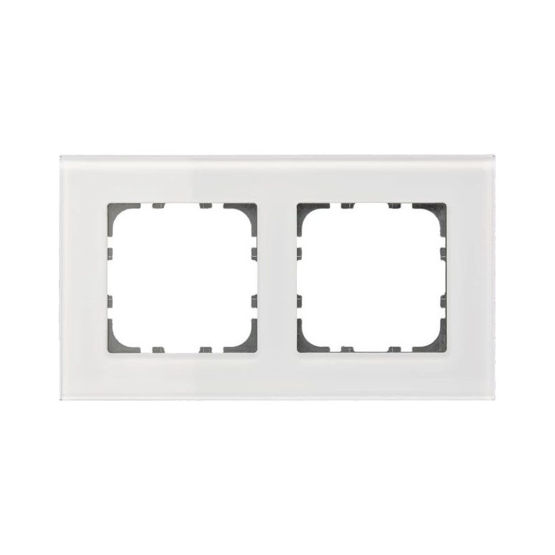 MDT BE-GTR2W.01 Glasrahmen für 55 mm Programme 2-fach,ws (BE-GTR2W.01)