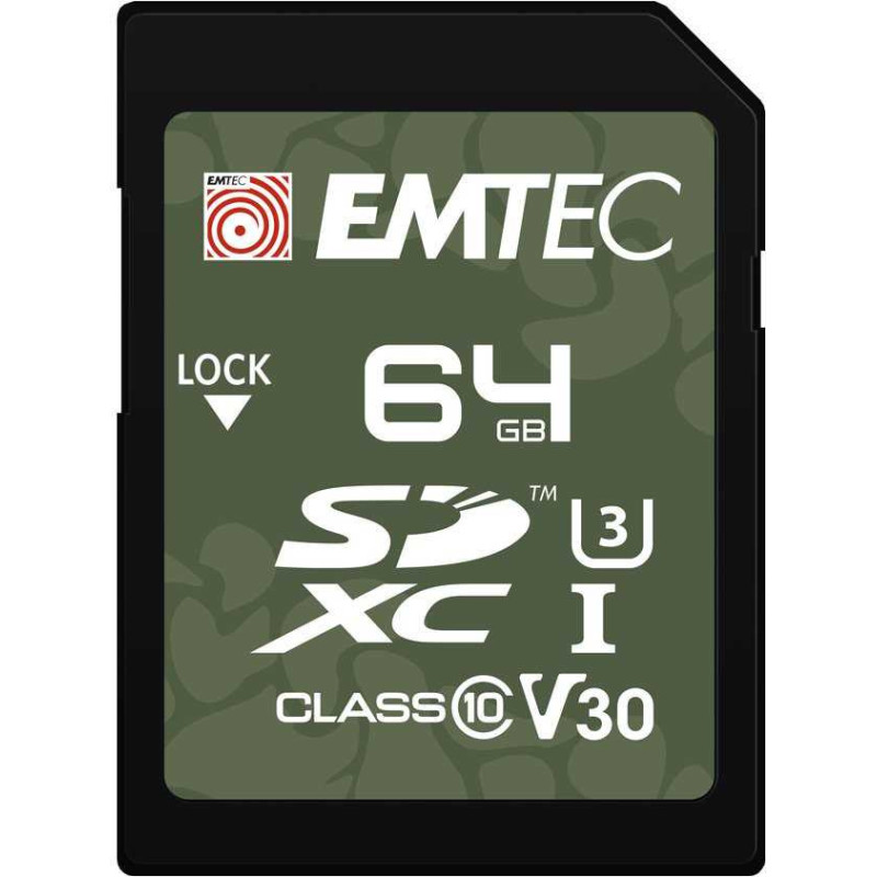 „Emtec SD 64GB UHS-I U3 V30“ lauko atmintis