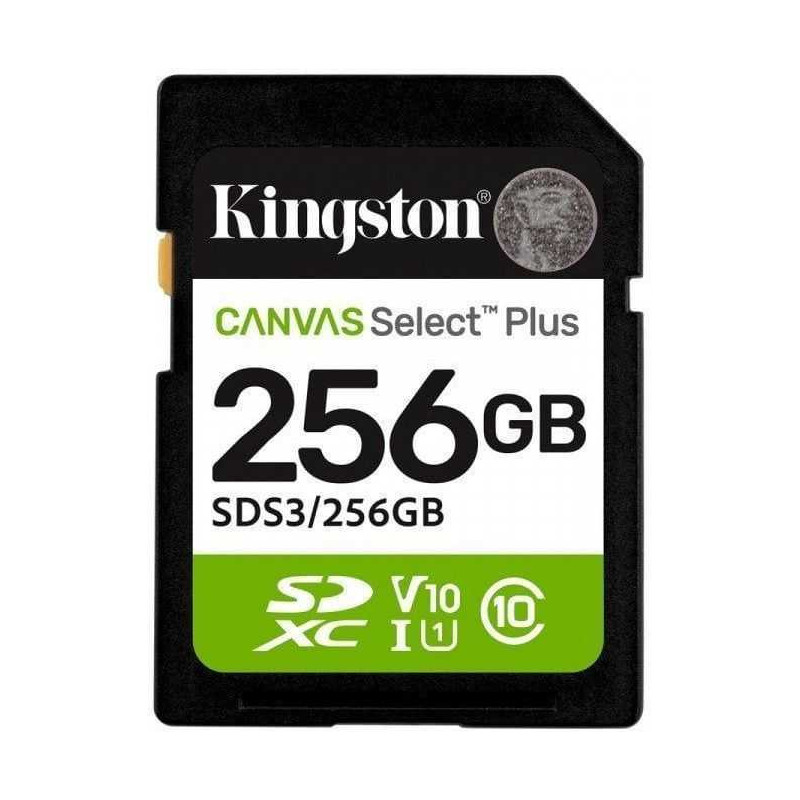 „Kingston“ 256 GB „Canvas Select Plus“ SDXC 150R 10 klasės UHS-I SDS3 / 256 GB atmintis