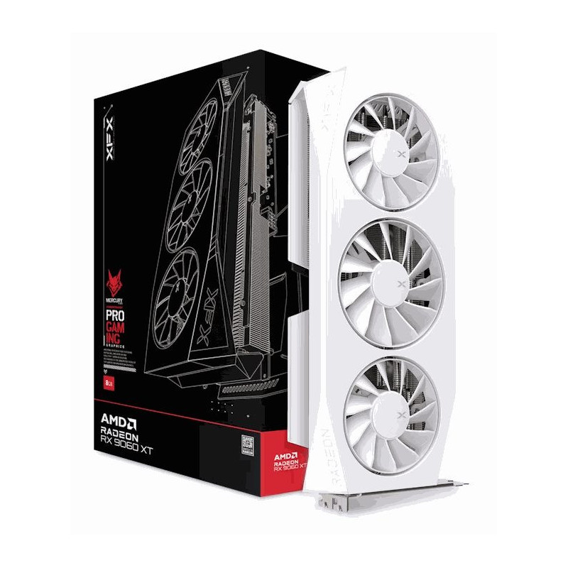 XFX Radeon RX 9060 XT Mercury OC White 16GB GDDR6 128bit