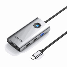 Orico Hub PW11-5P USB-C pilkas