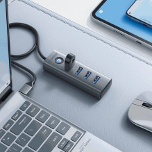 Orico Hub PDD4U-U3 USB-A Grey